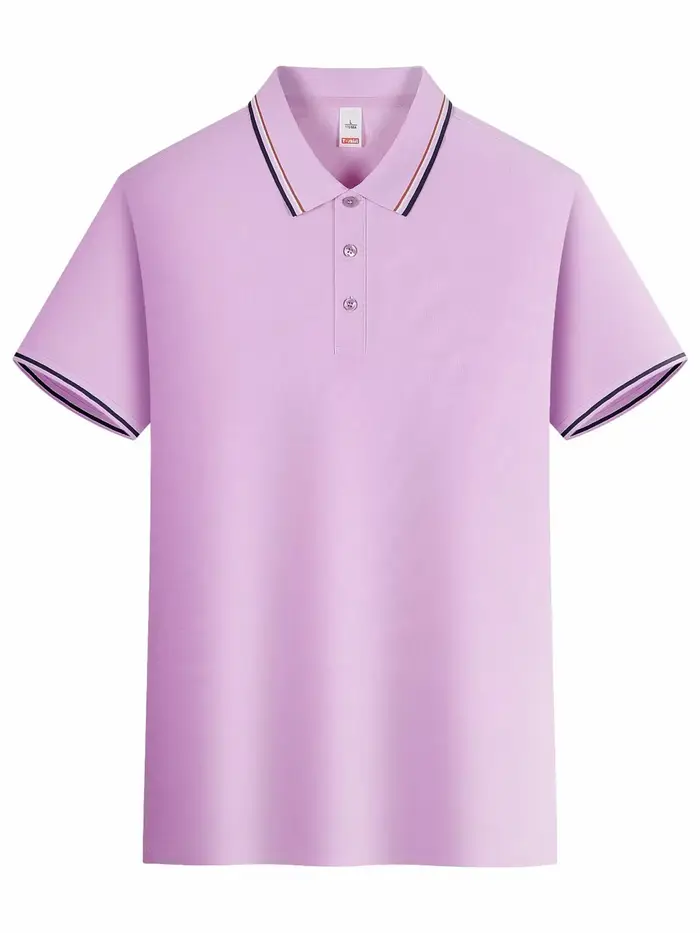 Polo à rayures de couleur unie pour femmes