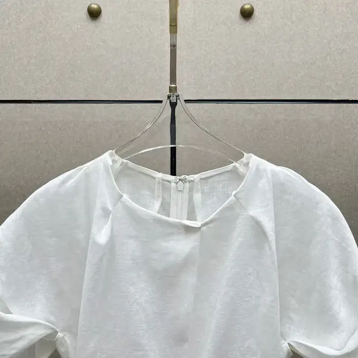 Haut asymétrique pour femme, T-shirt à col rond et manches courtes, Pull en coton et lin de haute qualité, 2026, Nouvelle arrivée, Y2K