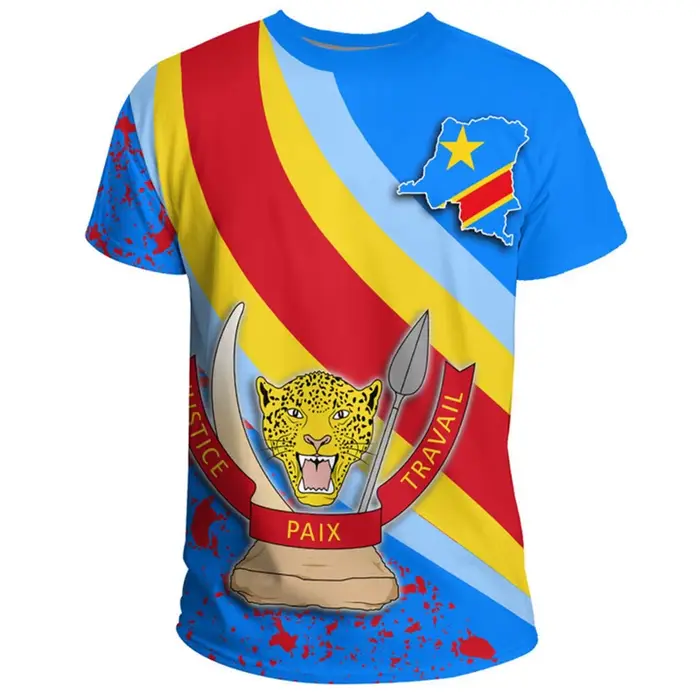 T-shirt manches courtes col rond République démocratique du Congo
