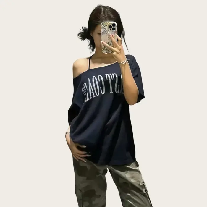 T-shirt à manches courtes de style américain pour femmes