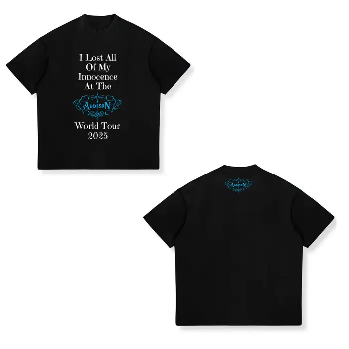 T-shirt The Addison Rae Tour 2025, Merch de l'album Addison Rae, T-shirts vintage pour femmes et hommes, T-shirts en coton à manches courtes, mode été Y2K