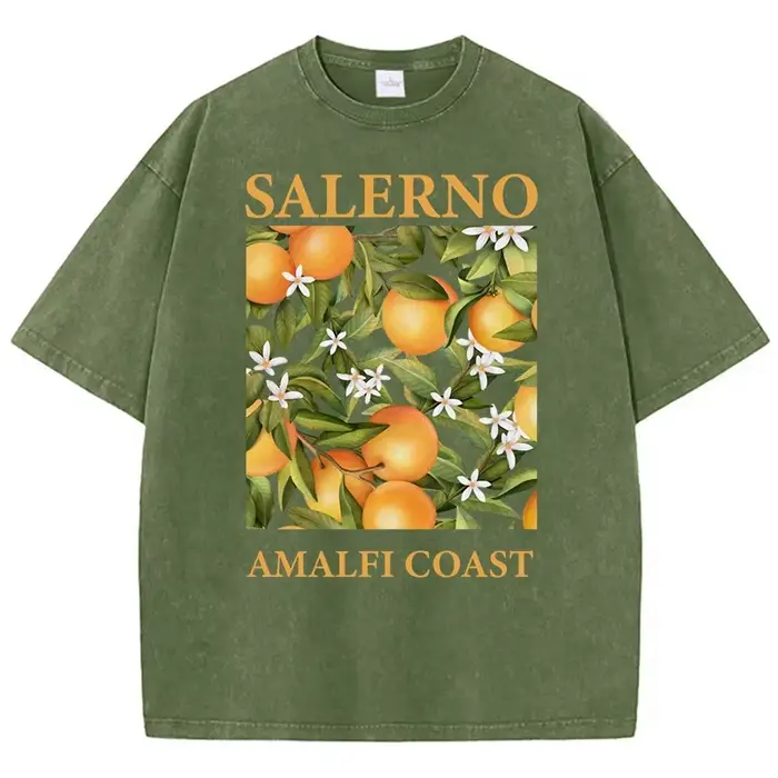 T-shirt à manches courtes délavé pour hommes