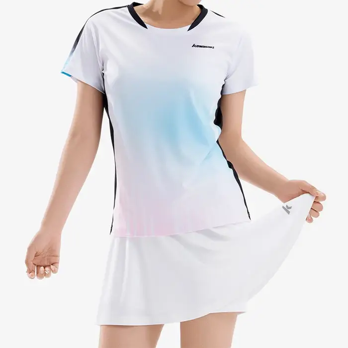 T-shirts pour femmes Kawasaki, vêtements doux à séchage rapide, t-shirt à manches courtes, shorts, vêtements de badminton, uniformes de compétition