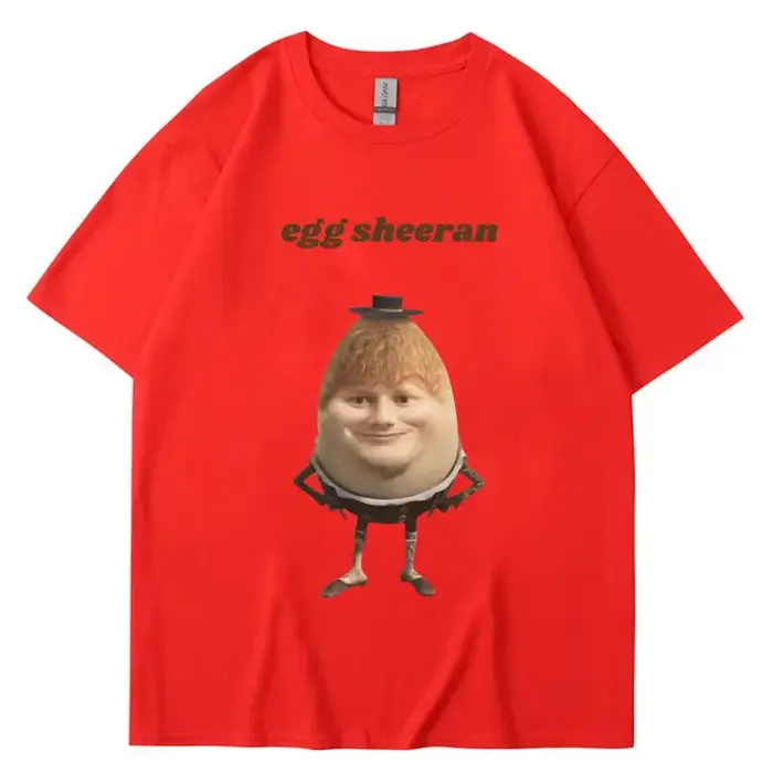 Streetwear drôle oeuf Ed Sheeran Meme graphique t-shirt respirant décontracté à manches courtes hommes femmes t-shirts surdimensionné cadeau
