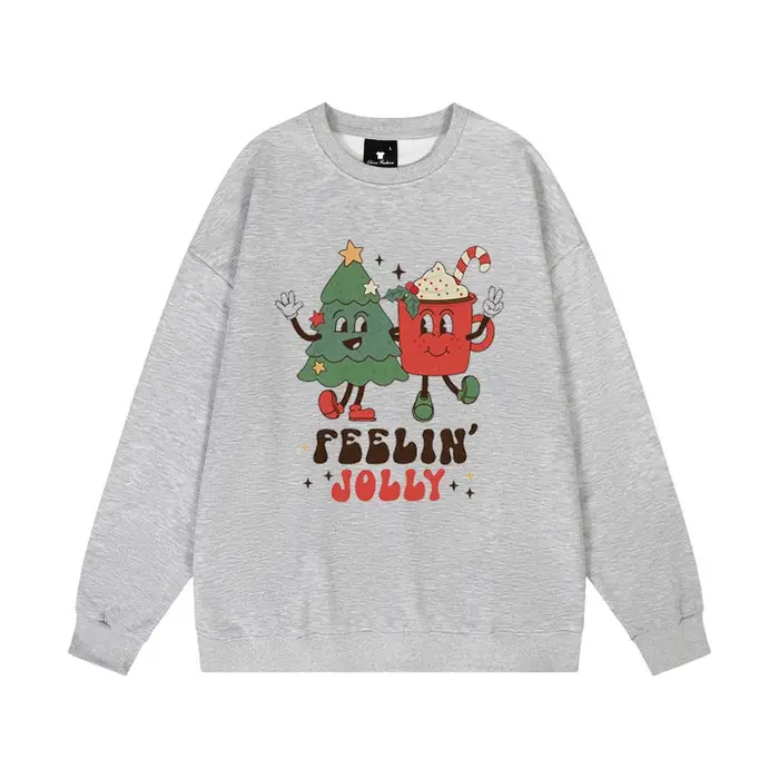 Sweat-shirt de Noël de dessin animé mignon pour femme