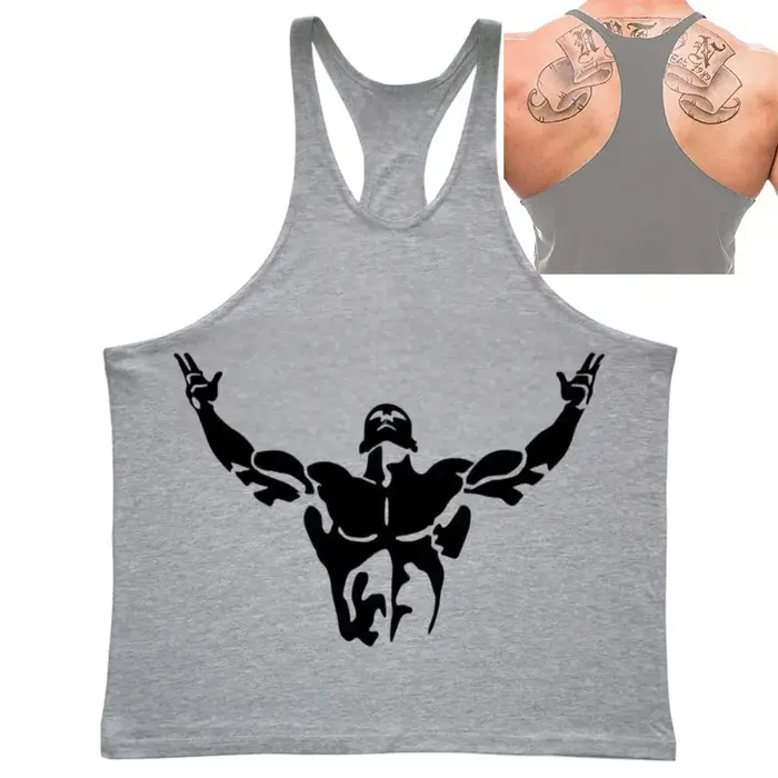 Haut de gymnastique hommes chemise de musculation Fitness
