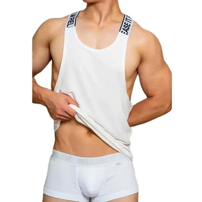 Chemise de fitness à bretelles pour hommes, haut de gym, chemise de musculation à la maison, vêtements décontractés