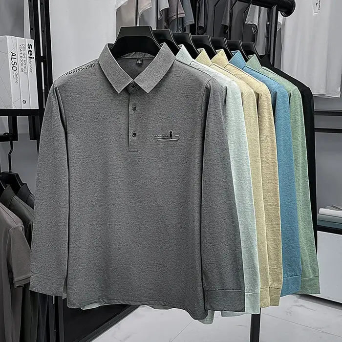 Polo à manches longues pour hommes
