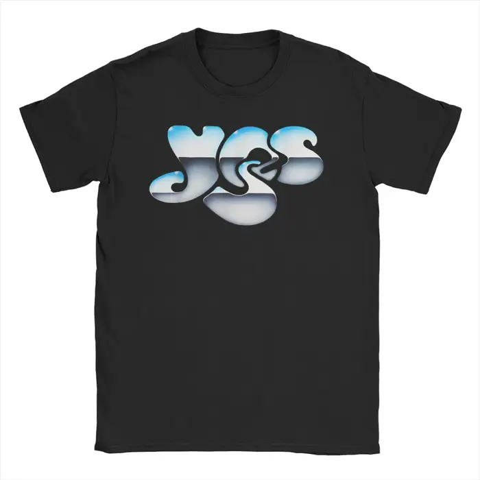 Drôle Chrome Logo oui groupe T-Shirt hommes femmes col rond 100% coton T-Shirt 80s Rock Tour à manch
