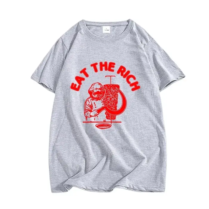 T-Shirt Eat The Rich lettre imprimée femmes t-shirts basique été