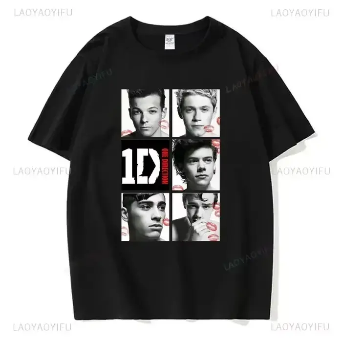 T-shirts imprimés I Love One Directions, T-shirt à manches courtes style rappeur, hauts vintage de c
