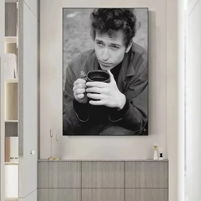 Classique rétro noir et blanc musique étoile Bob Dylan