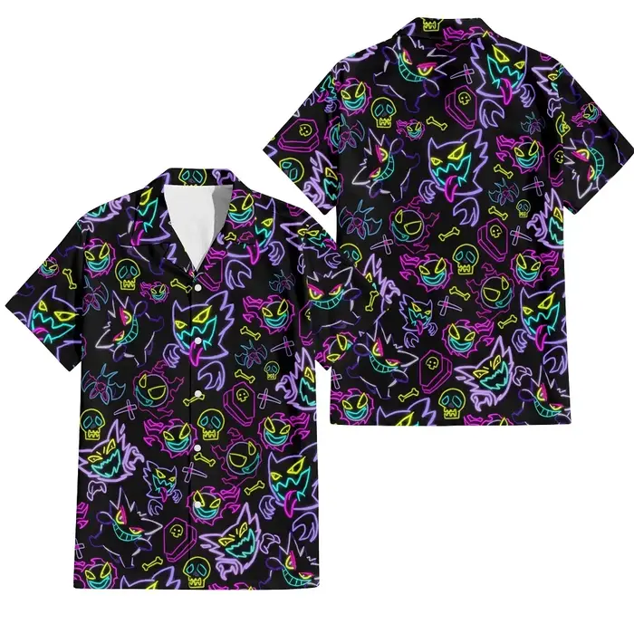 T-shirt hawaïen pour hommes 3D amusant dessin animé imprimé animal