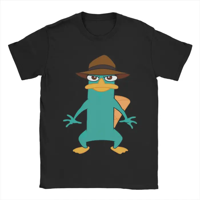 Perry l'ornyrique drôle canard T-Shirts hommes drôle coton t-shirt col rond à manches courtes t-shir