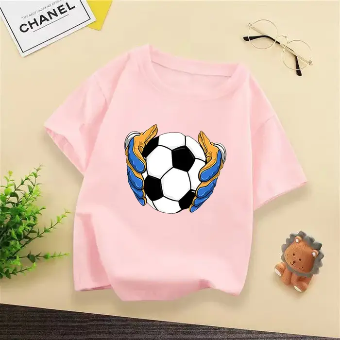 T-shirt pour enfants 100% coton à imprimé football
