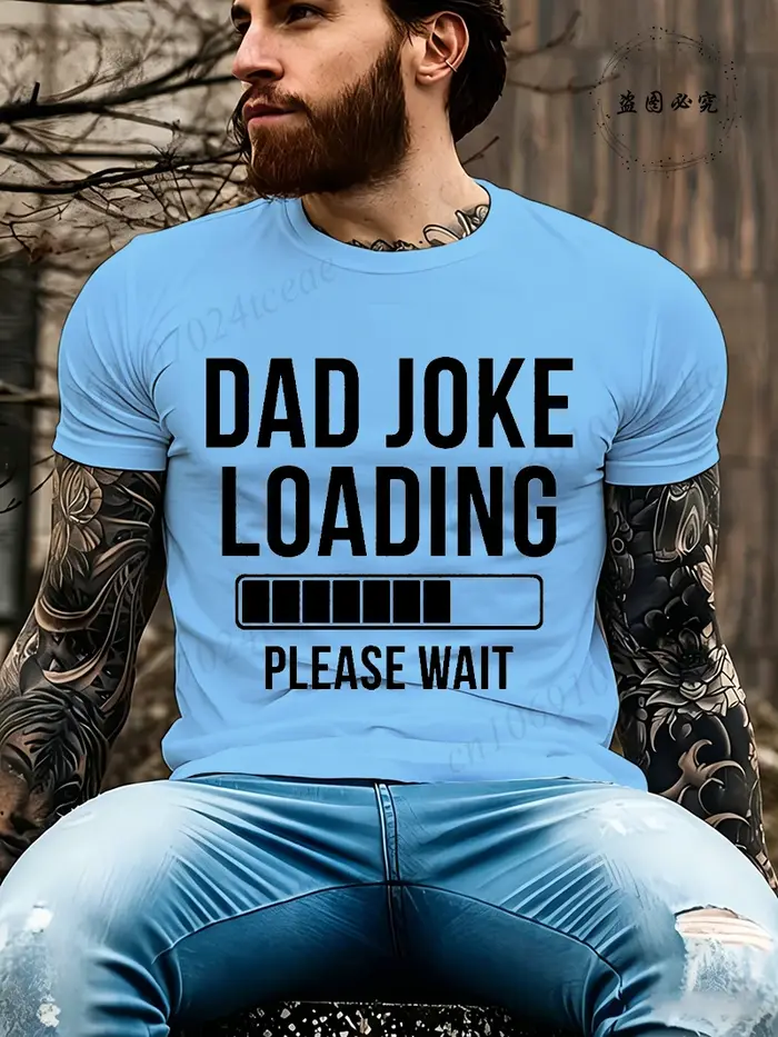 T-shirts imprimés « Dad Joke Loading »