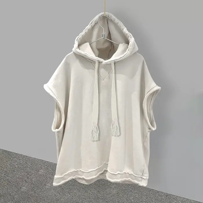 T-shirt sans manches à capuche pour hommes