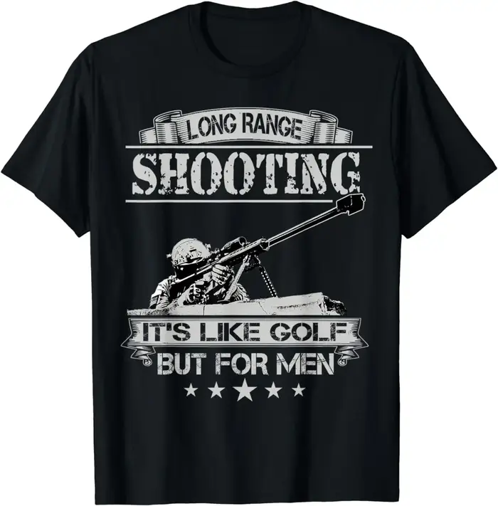 T-shirt à manches courtes et col rond pour homme, 100% coton, décontracté, tir à longue portée, c'es
