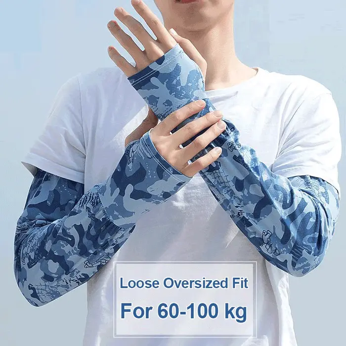 Manches de protection solaire amples camouflage pour hommes et femmes