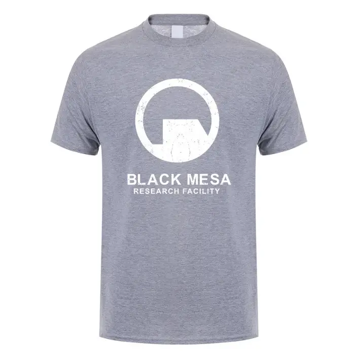 Noir Mesa établissement de recherche t-shirt graphique hommes coton Streetwear à manches courtes t-shirts
