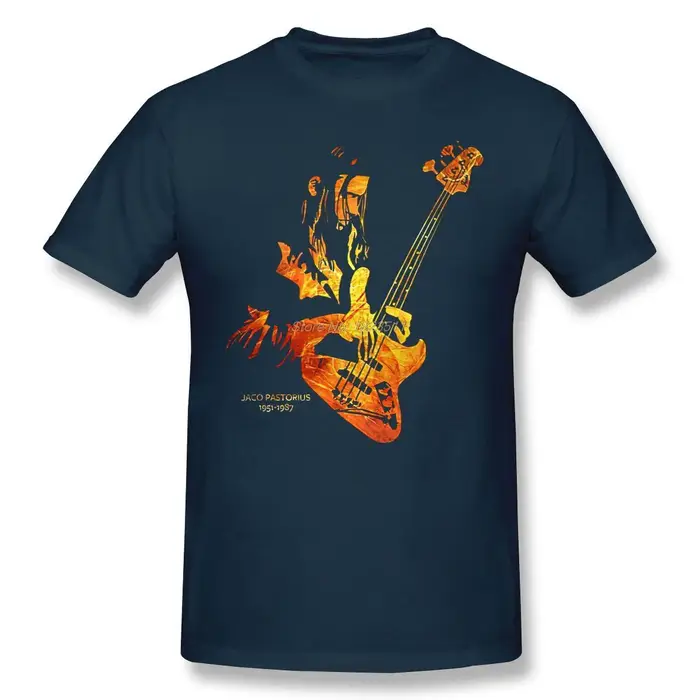Hommes Jaco Pastorius In Memoriam guitare T-Shirt musique basse couverture en coton Vintage à manches courtes
