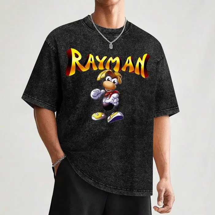 T-shirt Rayman à coupe athlétique, haut de sport à manches courtes