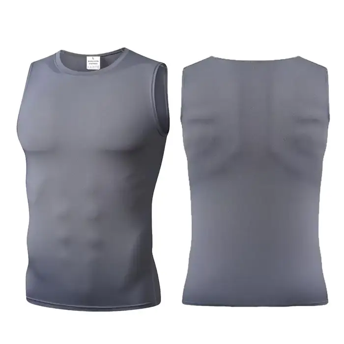 Hommes séchage rapide course T-Shirts Compression gilet sans manches séchage rapide Jersey chemise d