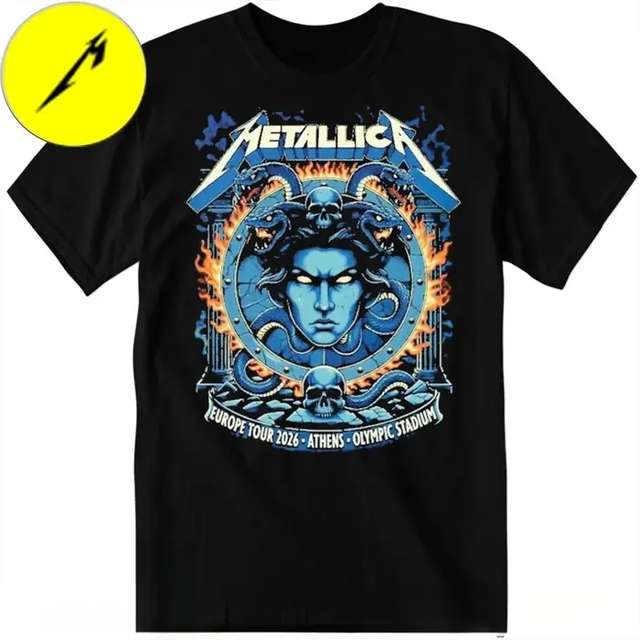 T-shirt graphique en coton Metallica M72 Dublin 2026 72 Seasons Tour Dates Pop Up Merch Band pour hommes et femmes