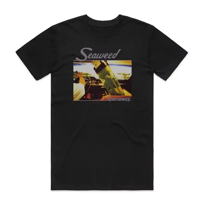 T-shirt Seaweed Spanaway Album Cover noir vintage délavé avec motif graphique