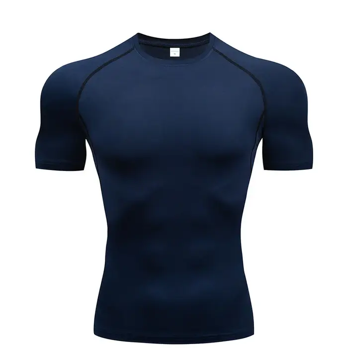 T-shirt de sport de compression à séchage rapide pour hommes, haut de fitness, t-shirt serré, chemis