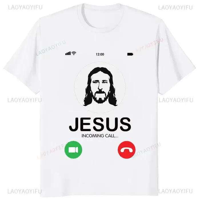 Moshi Moshi Jesus Desu T-shirt à manches courtes pour hommes