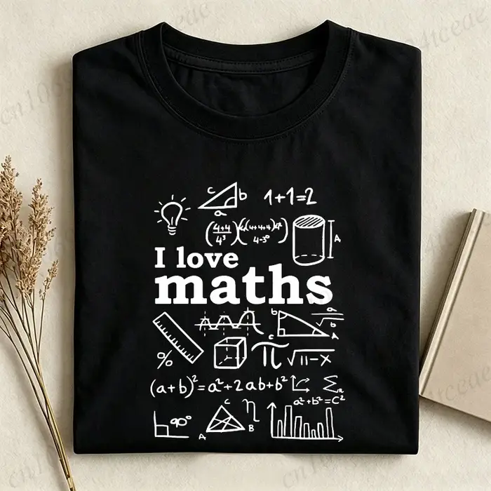 T-shirts humoristiques « I Love Math » pour hommes et femmes