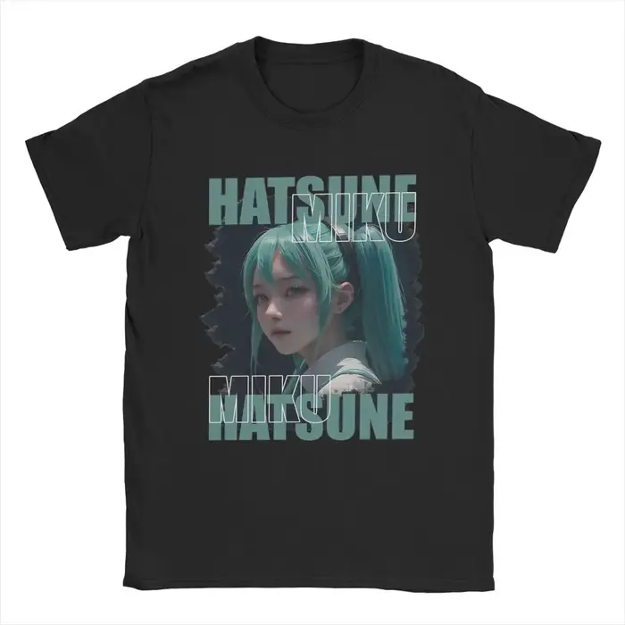 Hatsune Miku Anime T-shirt en coton pour hommes