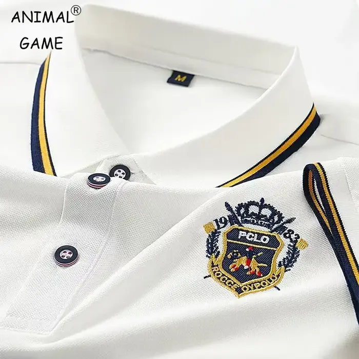 Polo brodé d'été pour hommes, T-Shirt à manches courtes, Design à revers, respirant, léger, Streetwe