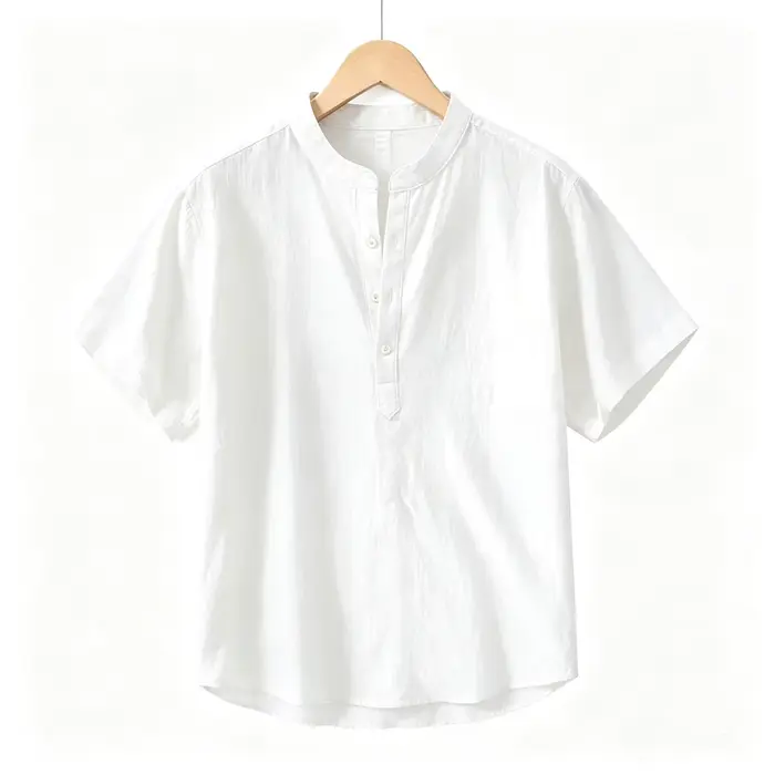 Nouvelles chemises en coton et lin pour hommes