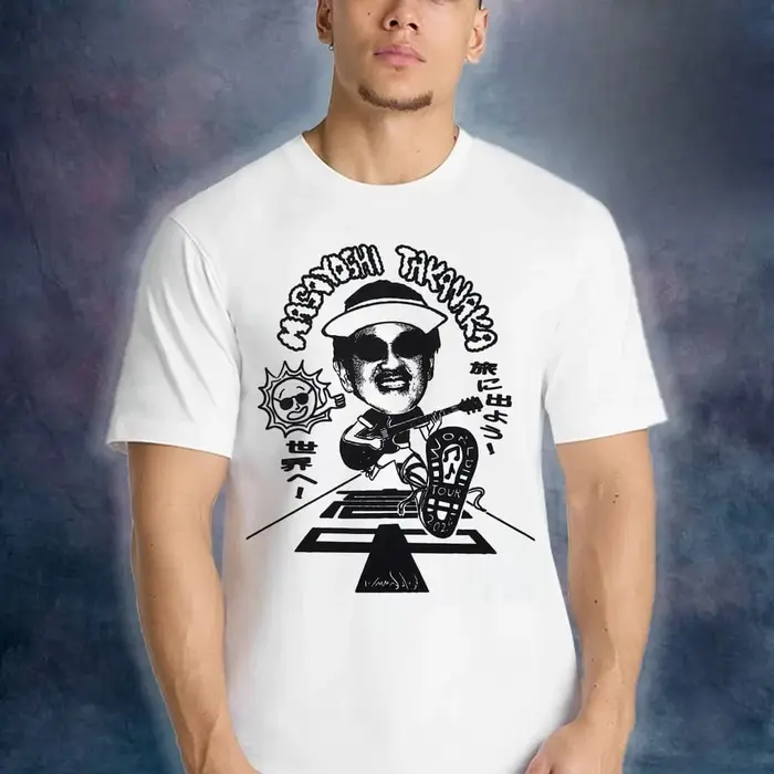 T-shirt imprimé rétro Tanaka Masayoshi Super Takanaka World Tour 2026 City Pop Legend pour homme et 