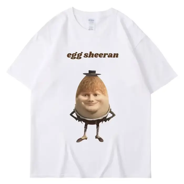 Streetwear drôle oeuf Ed Sheeran Meme graphique t-shirt respirant décontracté à manches courtes homm