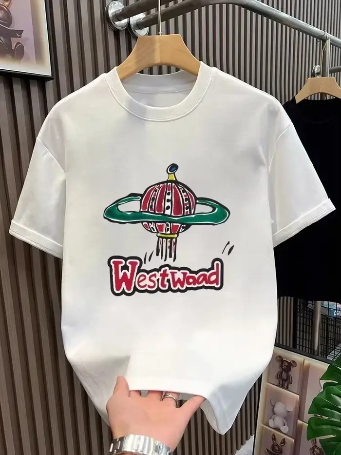 T-shirt décontracté à col rond et manches courtes