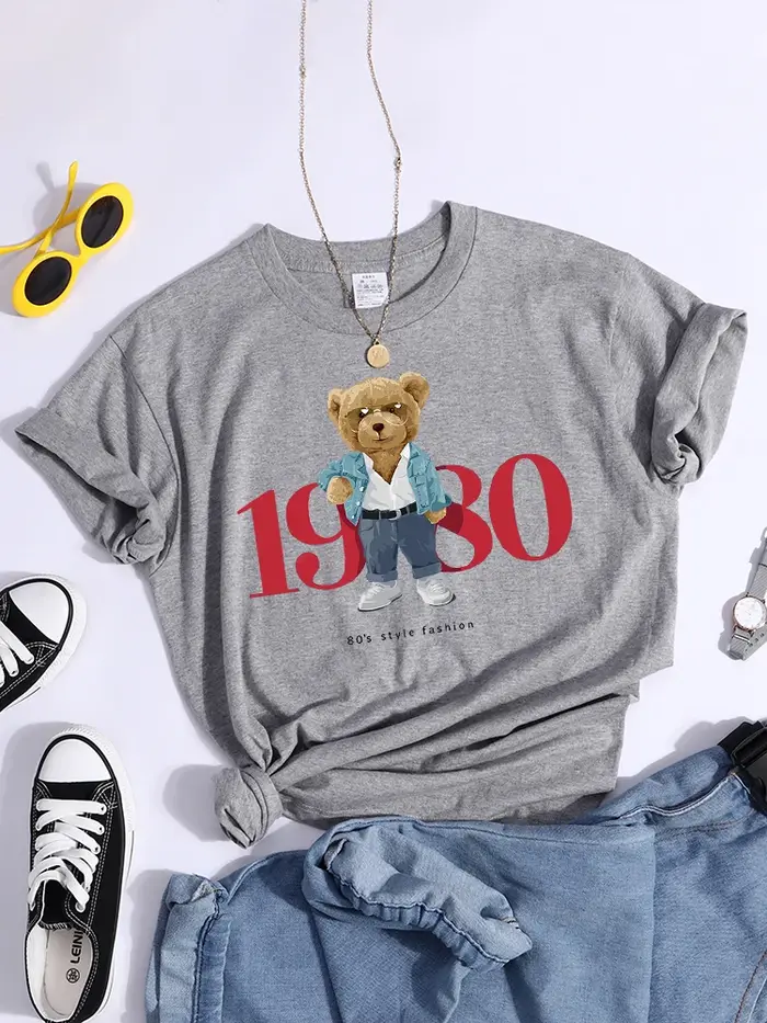 T-shirt d'été confortable, à la mode, Style 80'S, 1980