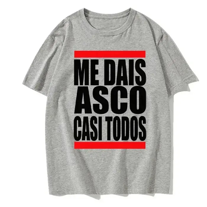 Me Dais Asco Gasi Todos motif imprimé t-shirt hommes femmes été neutre décontracté vêtements amples 