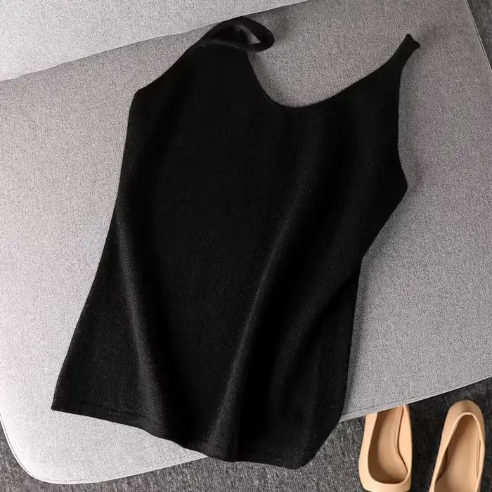 Haut en cachemire à col en V pour femmes, fibre de laine Brepostal Y-Wool