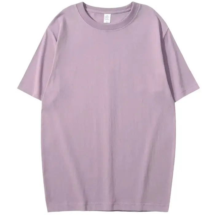 T-Shirt d'été à manches courtes violet pour hommes et femmes