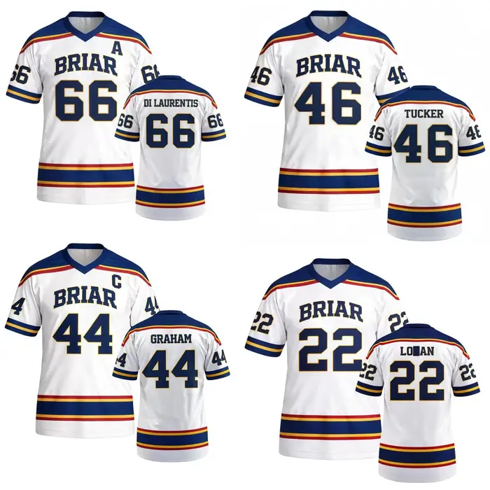 T-shirt unisexe Streetwear Loos de la série V Neck TV Off Campus Briar University Jersey Graham 44 22 DI LAURENTIS 66 Tucker46