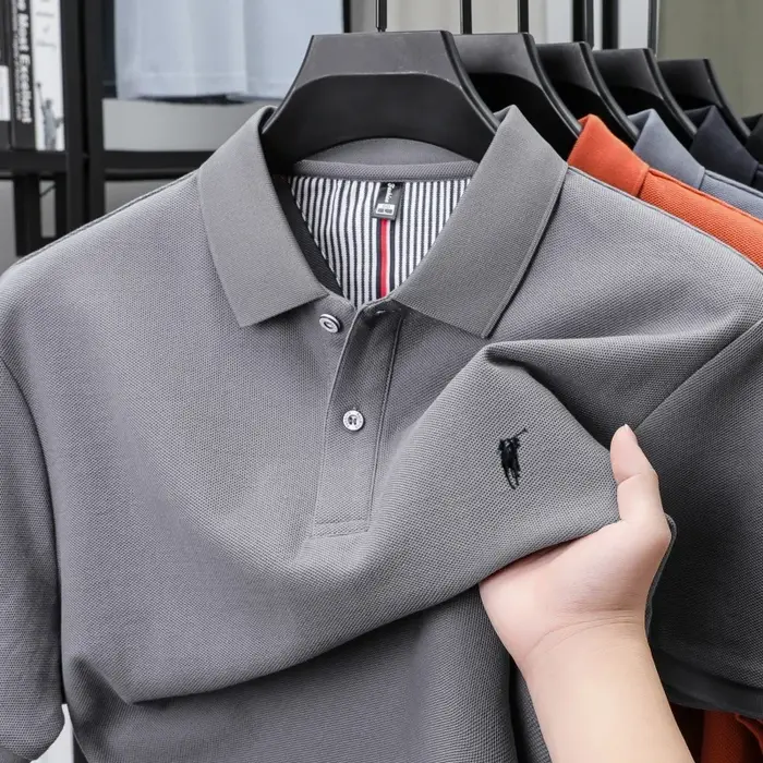 Polo à manches courtes 100% coton haut de gamme marque de luxe mode Paul poney broderie Golf hommes tops Business Casual t - shirt