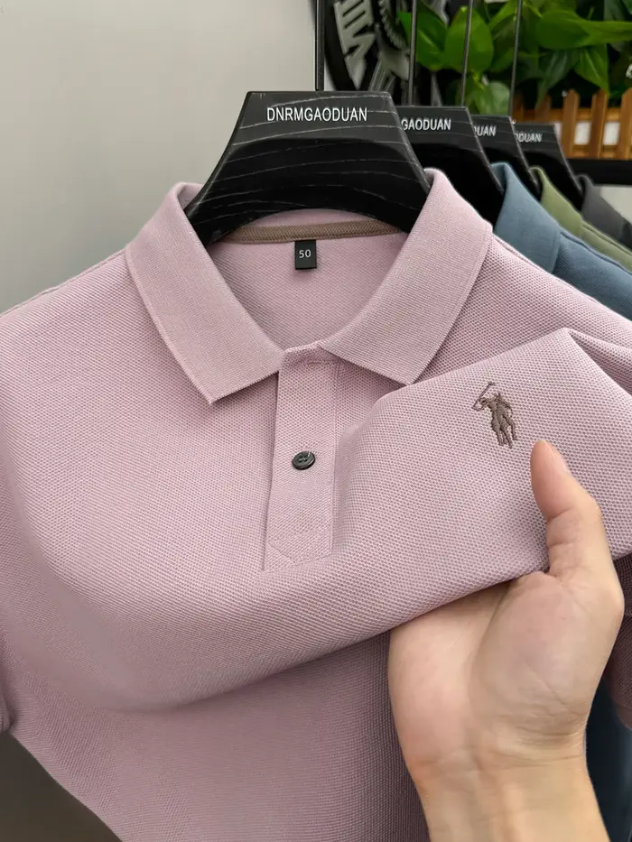 Marque de luxe 100% coton à manches courtes polo hommes haut de gamme poney broderie été confort affaires décontracté nouveau Paul T-shirt