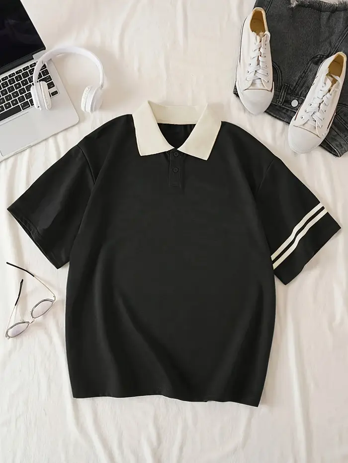 Polo polyvalent à manches courtes pour femmes