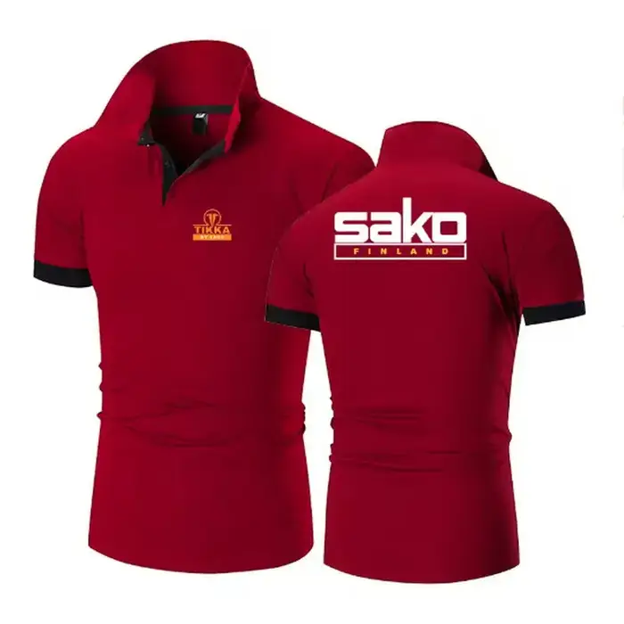 Tikka By Sako Finlande armes à feu Logo 2025 hommes nouveaux Polos d'été chemises respirant à manche