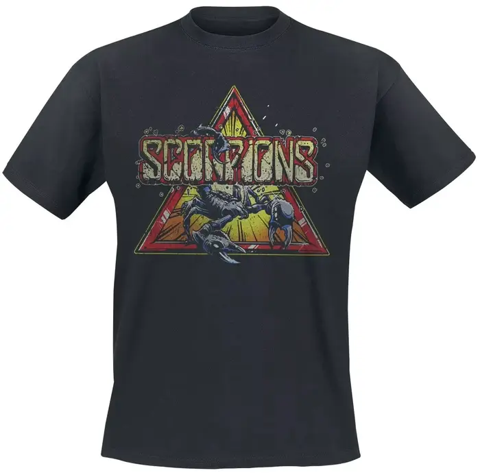T-Shirt avec Logo triangulaire Scorpions Rock Band