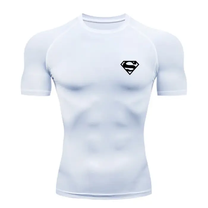 T-shirt de compression homme 2026 à manches courtes – Maillot de sport fitness