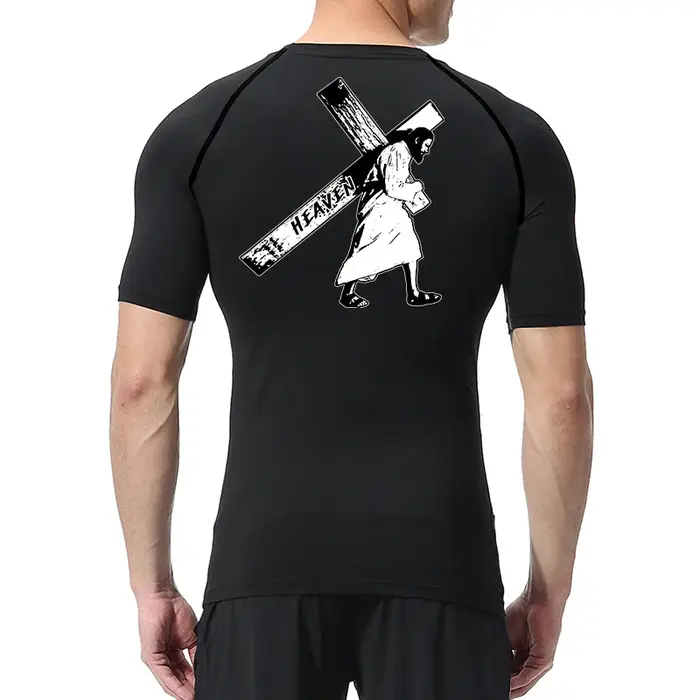 Angel graphique athlétique séchage rapide t-shirts pour hommes chrétien gymnastique entraînement course Compression